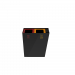 GEMINI PC poubelle compact en tôle d'extérieur avec cendrier_5