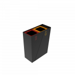 GEMINI PC poubelle compact en tôle d'extérieur avec cendrier_7