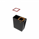 GEMINI PC poubelle compact en tôle d'extérieur avec cendrier_8