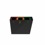 GEMINI PC poubelle compact en tôle d'extérieur avec cendrier_9
