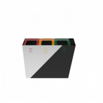 GEMINI SST poubelle compact en acier d'extérieur avec cendrier_11