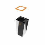 GEMINI SST poubelle compact en acier d'extérieur avec cendrier_4