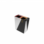 GEMINI SST poubelle compact en acier d'extérieur avec cendrier_6