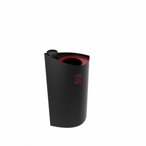 KATYN PC poubelle en métal pour l'extérieur avec cendrier_3