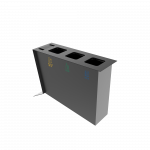 NOATAK PC poubelles de tri sélectif modernes en métal avec cendrier_10