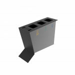 NOATAK PC poubelles de tri sélectif modernes en métal avec cendrier_11