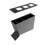 NOATAK PC poubelles de tri sélectif modernes en métal avec cendrier_12