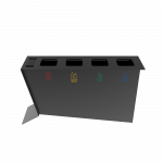 NOATAK PC poubelles de tri sélectif modernes en métal avec cendrier_14