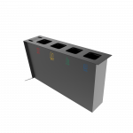 NOATAK PC poubelles de tri sélectif modernes en métal avec cendrier_15