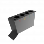 NOATAK PC poubelles de tri sélectif modernes en métal avec cendrier_16