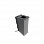 NOATAK PC poubelles de tri sélectif modernes en métal avec cendrier_2