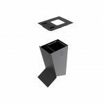 NOATAK PC poubelles de tri sélectif modernes en métal avec cendrier_4