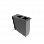 NOATAK PC poubelles de tri sélectif modernes en métal avec cendrier_7