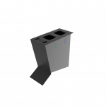 NOATAK PC poubelles de tri sélectif modernes en métal avec cendrier_8