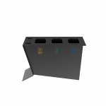 NOATAK PC poubelles de tri sélectif modernes en métal avec cendrier_9