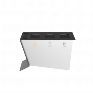 NOATAK SST poubelles de tri sélectif modernes en acier avec cendrier_10