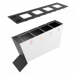NOATAK SST poubelles de tri sélectif modernes en acier avec cendrier_16