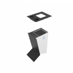 NOATAK SST poubelles de tri sélectif modernes en acier avec cendrier_2