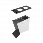 NOATAK SST poubelles de tri sélectif modernes en acier avec cendrier_8