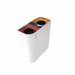PERSEI SST poubelle de recyclage simple en acier avec cendrier_4