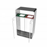 ARIZARO CRYSTAL SST_bac de recyclage en plexiglas et acier inoxydable_binsignia.com_12